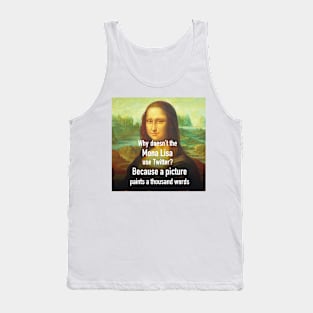 mona lisa twitter Tank Top